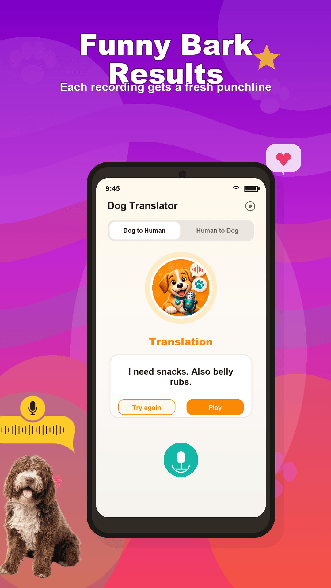Funny bark result screen preview